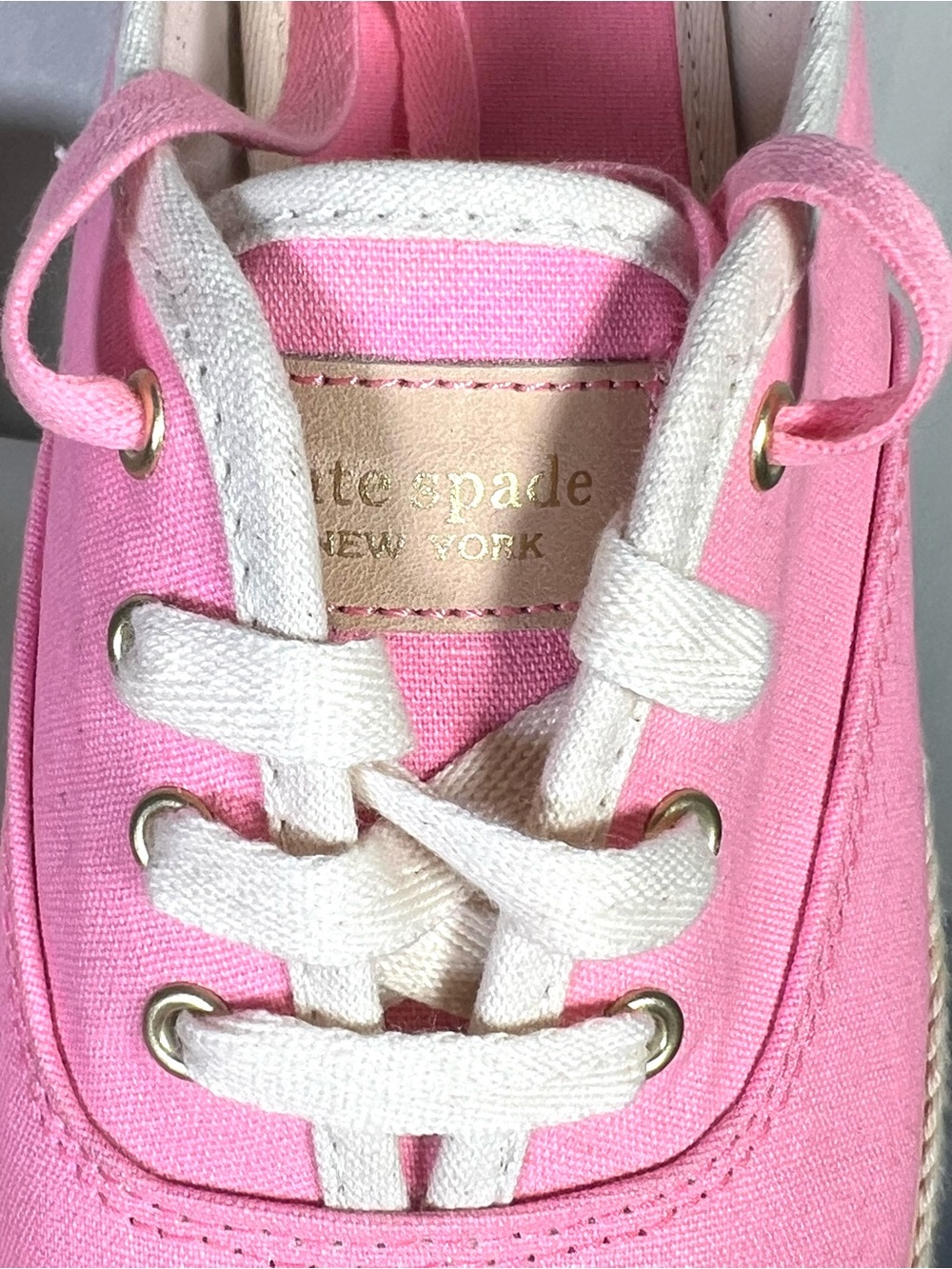 Kate Spade x Keds Hot Pink Canvas Lace-Up Sneakers - Picture 4 of 9